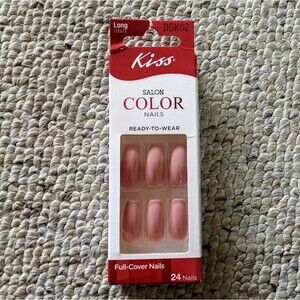 5/$25! Kiss Glue On Nails Long Ballerina Coffin